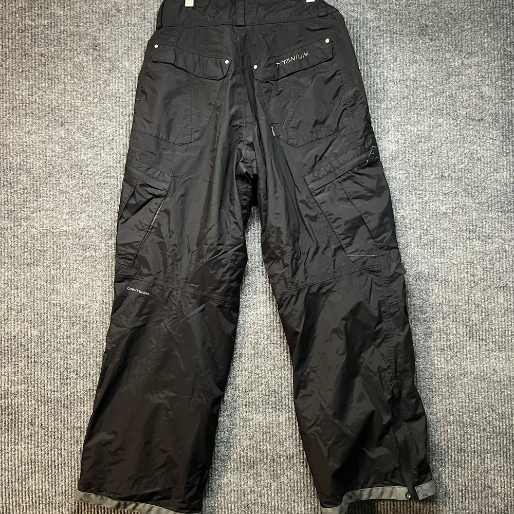 Columbia Titanium Snow Pants Mens Small Black Insulated Waterproof Omni-Tech - Picture 8 of 11